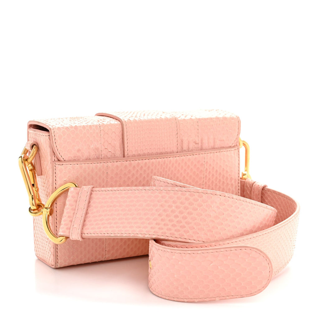 Christian Dior Snakeskin 30 Montaigne Box Bag Rose Clair