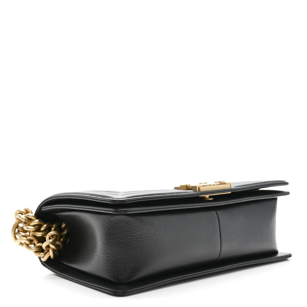 Chanel Caviar Quilted Medium Boy Flap Black