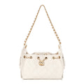 Chanel Caviar Quilted Mini Chanel 25 Handbag White