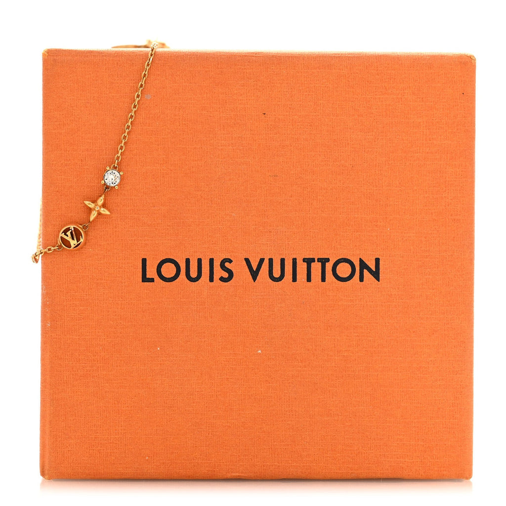 Louis Vuitton Metal Crystal Petit Louis Bracelet Gold