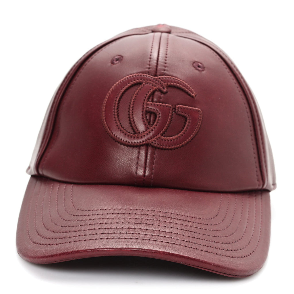 Gucci Nappa GG Baseball Hat M Burgundy