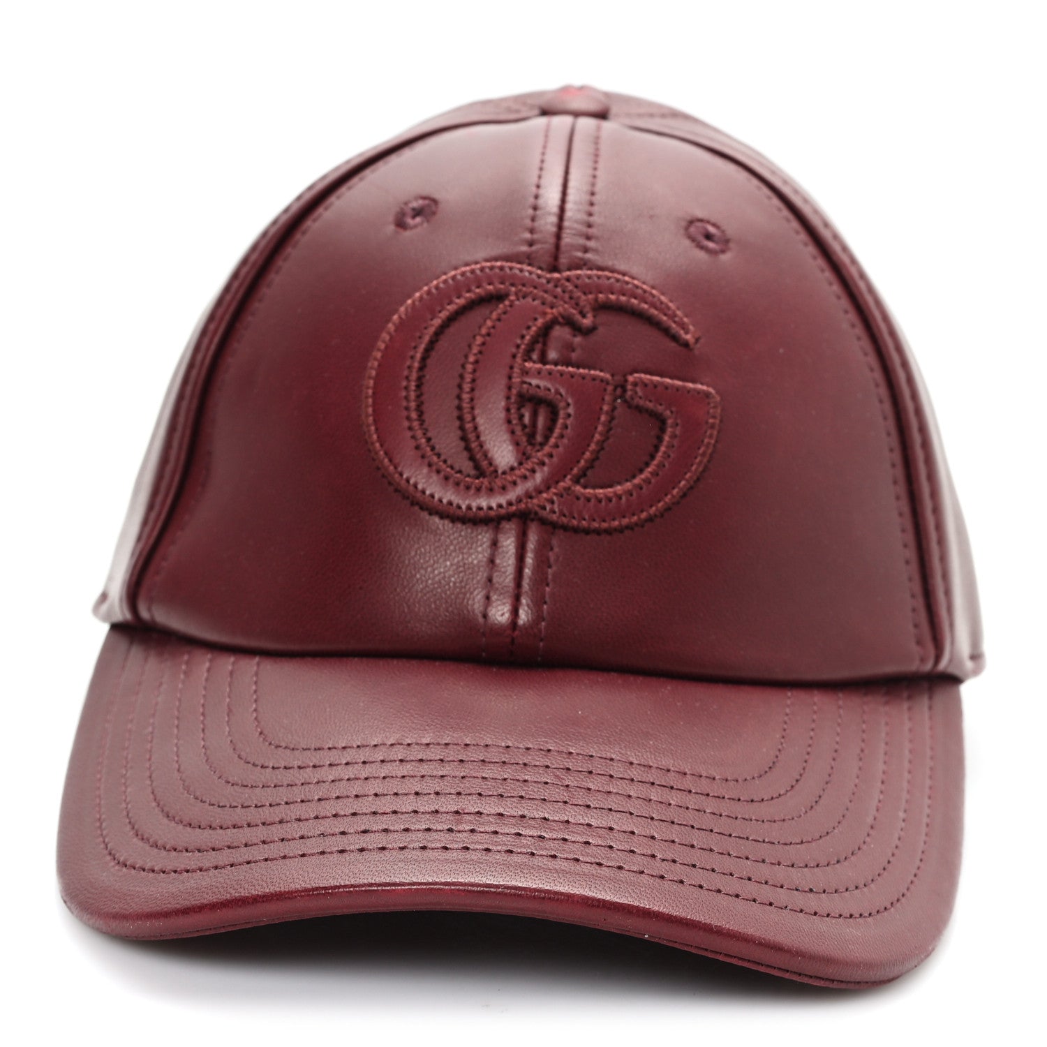 Gucci Nappa GG Baseball Hat M Burgundy