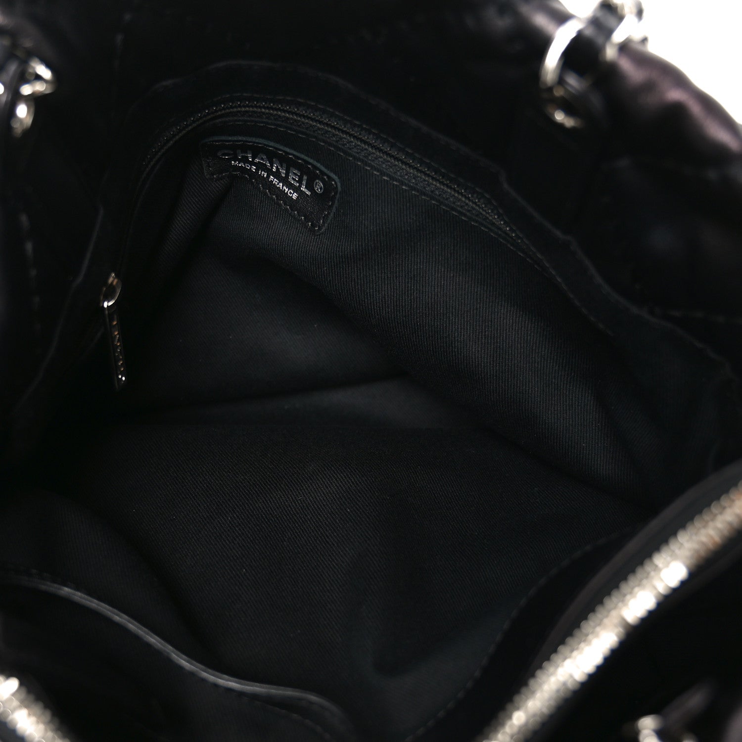 Chanel Calfskin Contrast Stitch Tote Black
