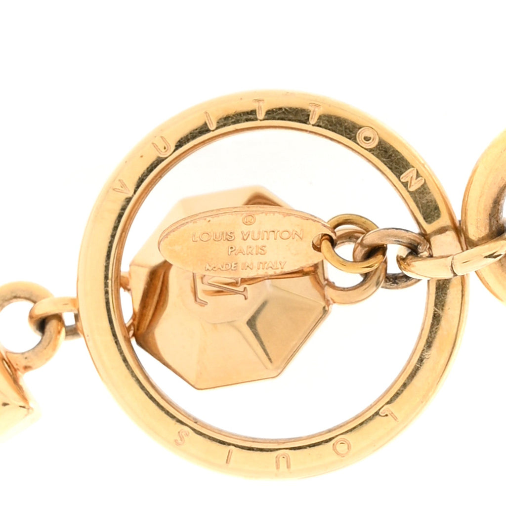 Louis Vuitton LV Facettes Bag Charm Key Holder Gold