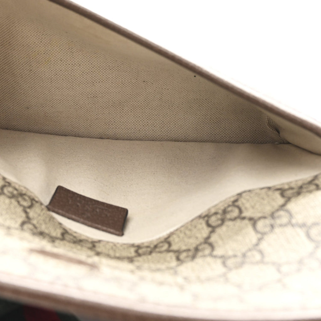 Gucci GG Supreme Monogram Neo Vintage Web Belt Bag Brown