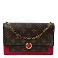 Louis Vuitton Monogram Flore Chain Wallet Fuchsia