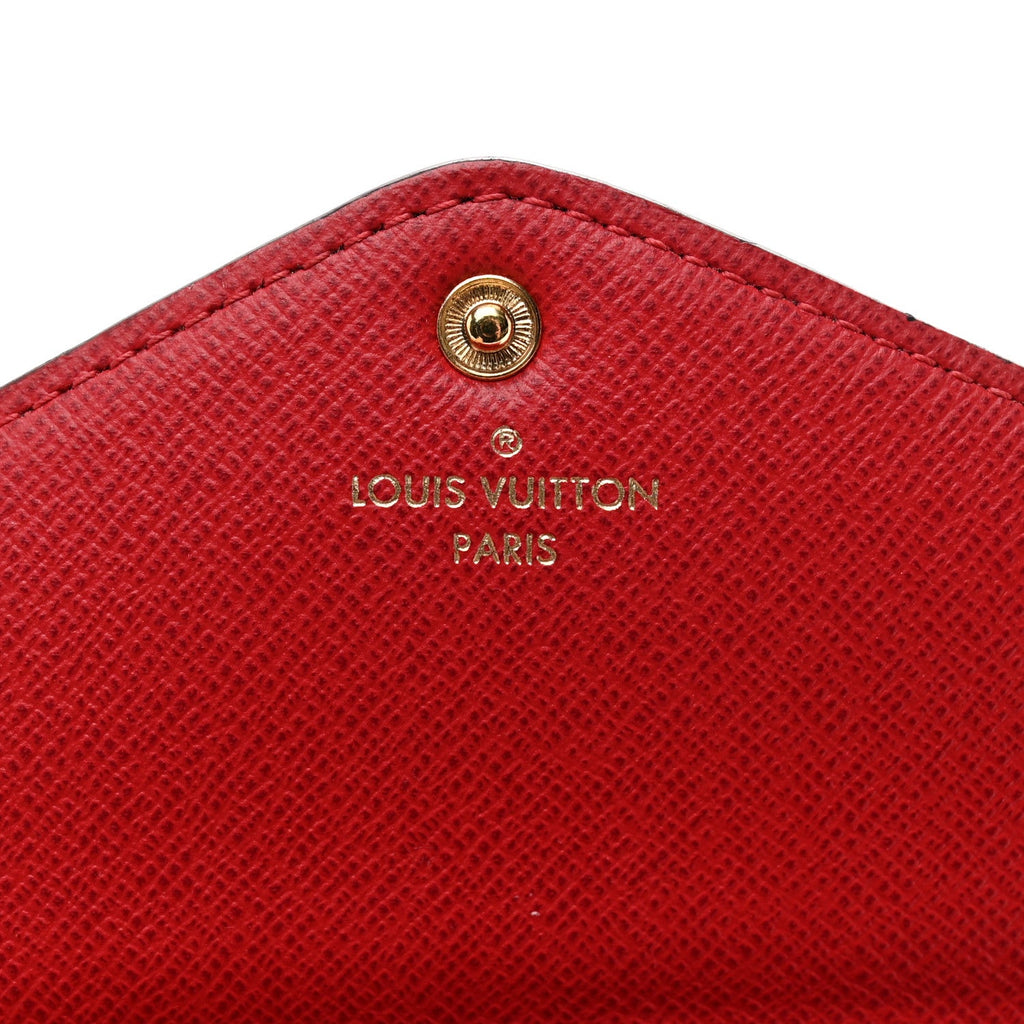 Louis Vuitton Damier Ebene Josephine Wallet Red