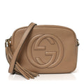 Gucci Pebbled Calfskin Small Soho Disco Bag Rose Beige