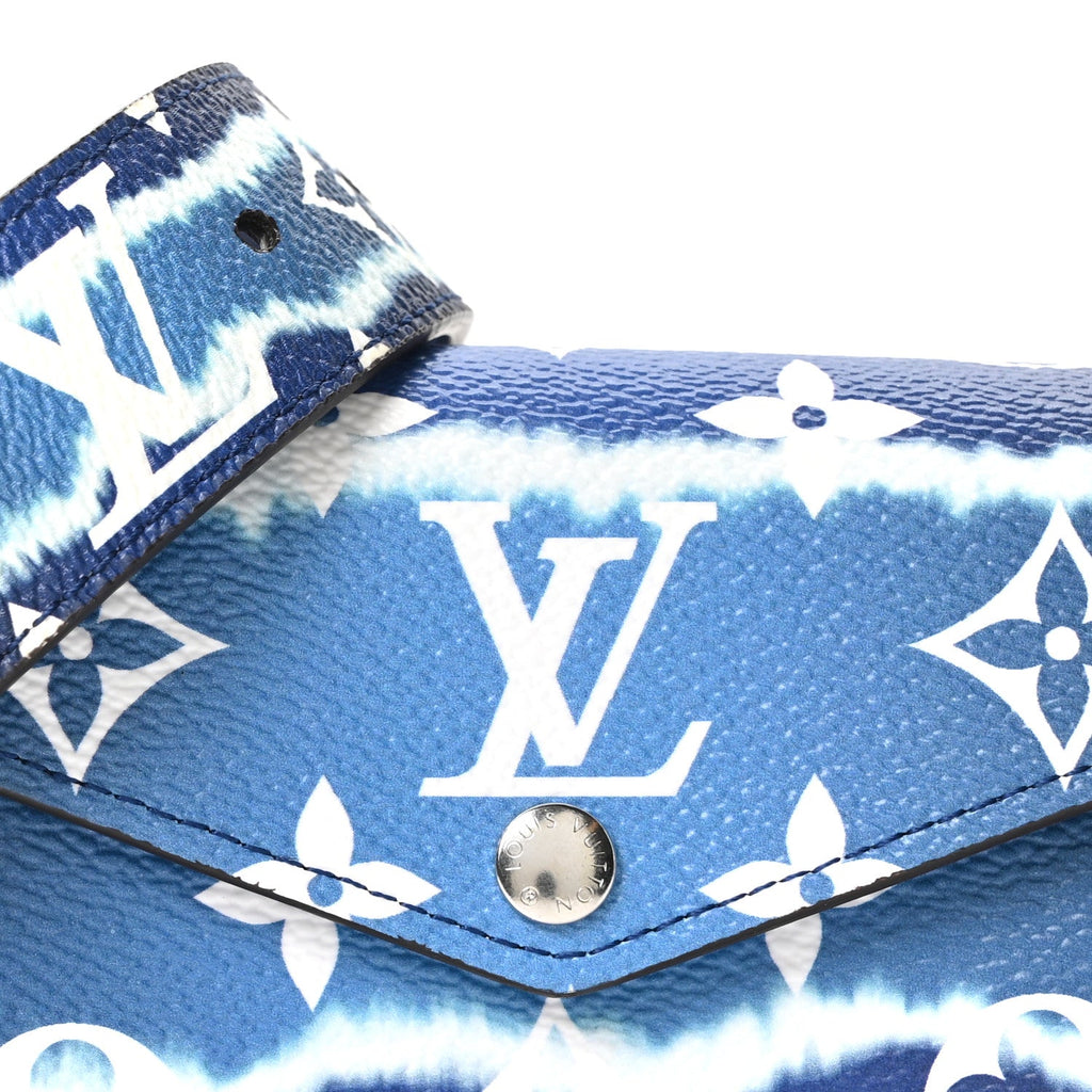 Louis Vuitton Monogram Escale 30mm Daily Multi Pocket Belt 80 32 Blue