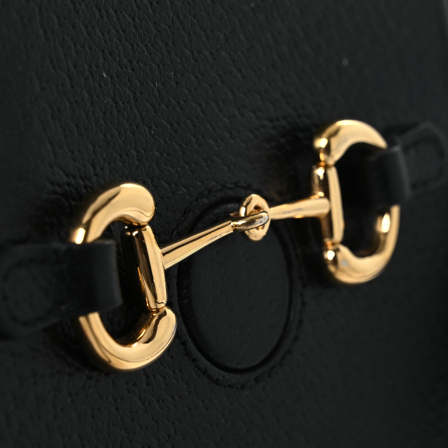 Gucci Dollar Calfskin Vertical Horsebit 1955 Crossbody Bag Black