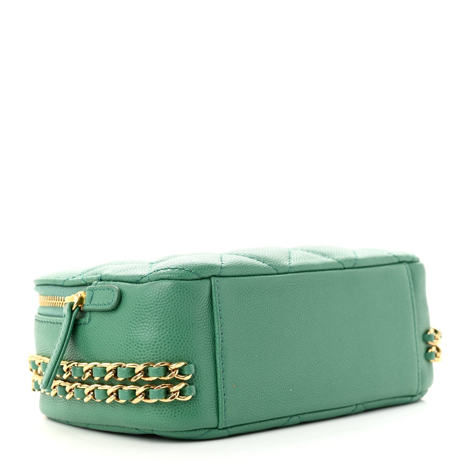 Chanel Caviar Quilted Mini CC You Camera Case Dark Green