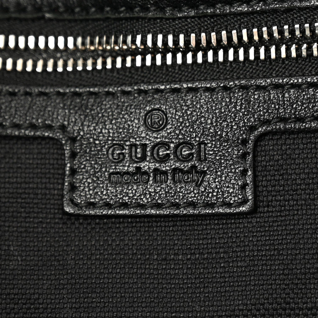 Gucci Sakai Be Green Calfskin Diagonal Stitched Medium Blondie Tote Black