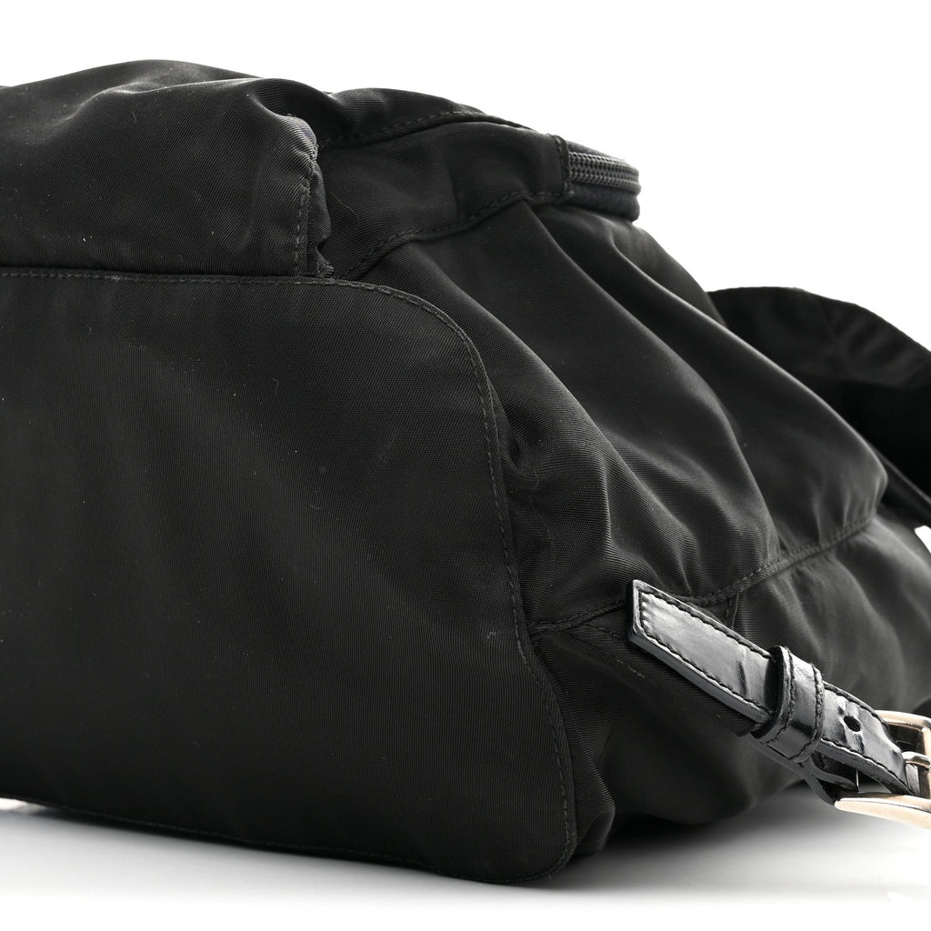 Prada Tessuto Nylon Vela Cinch Backpack Black