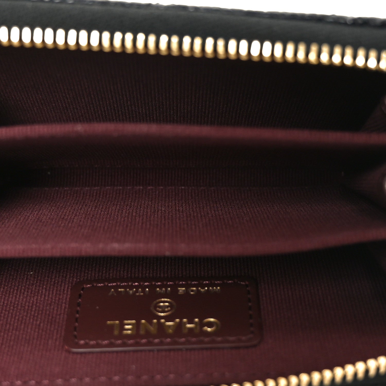 Caviar Quilted Zip Coin Purse Black