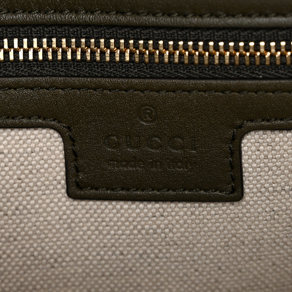 Gucci Arabella Calfskin Medium Blondie Top Handle Bag Luscious Green