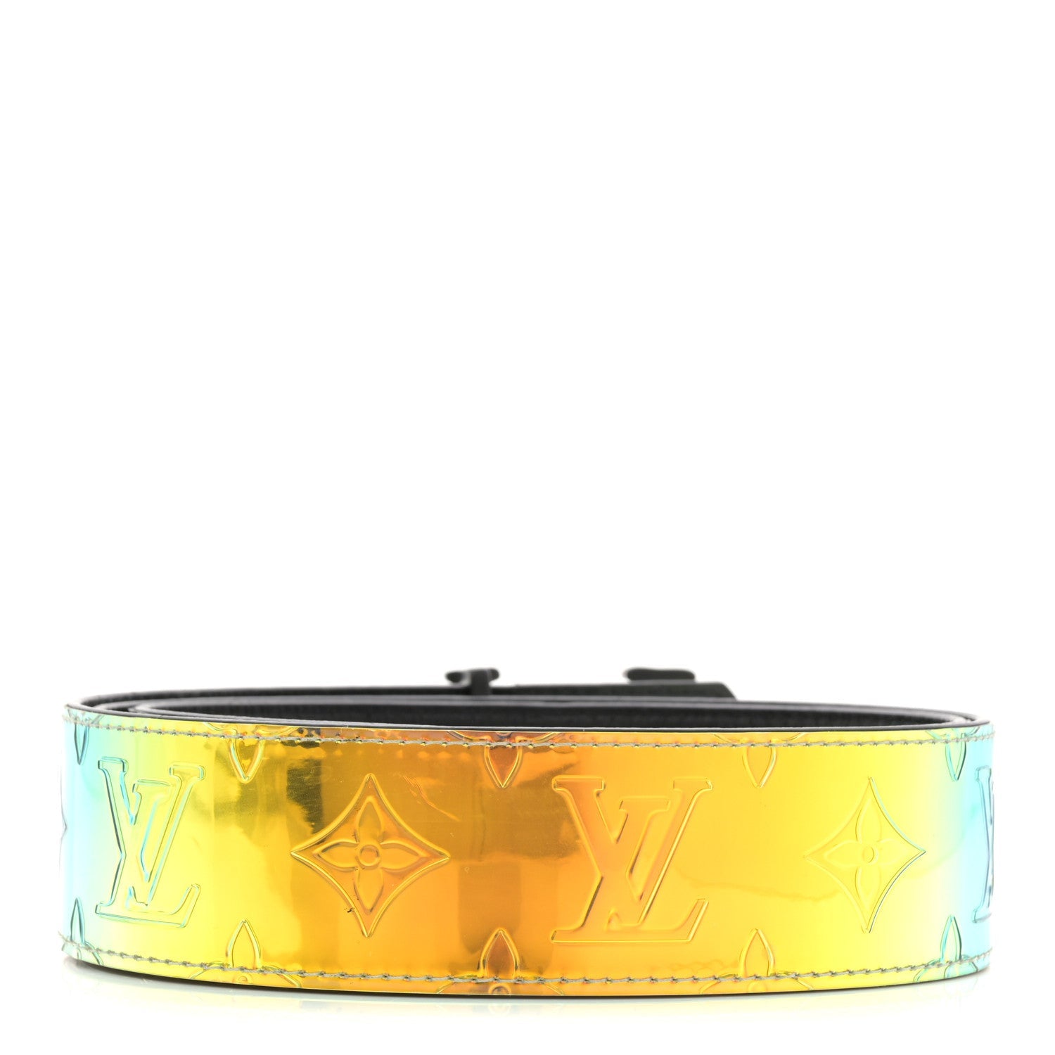 Louis Vuitton PVC Monogram 40mm LV Initiales Reversible Belt 85 34 Iridescent Prism