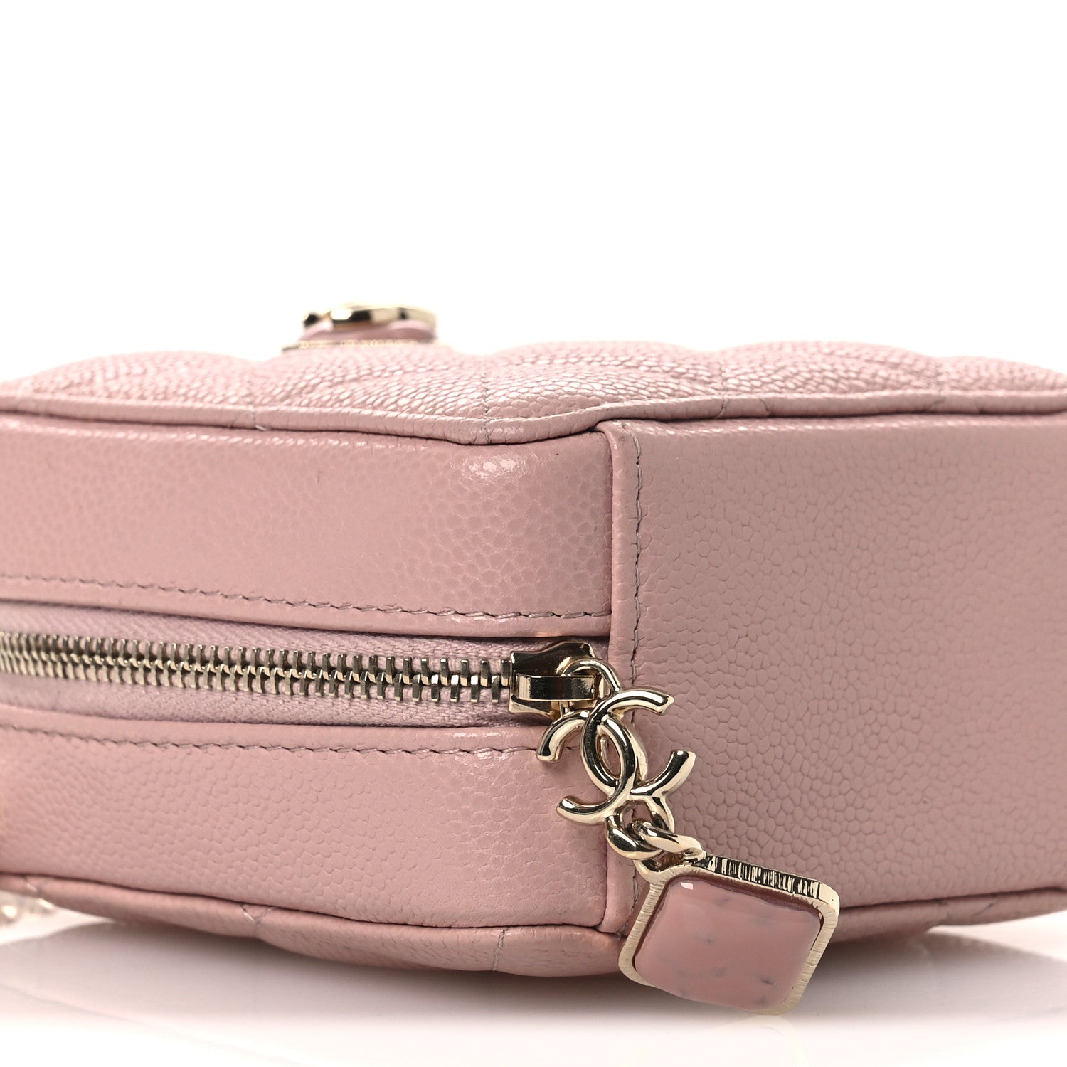 Chanel Caviar Quilted Clutch with Chain Light Pink