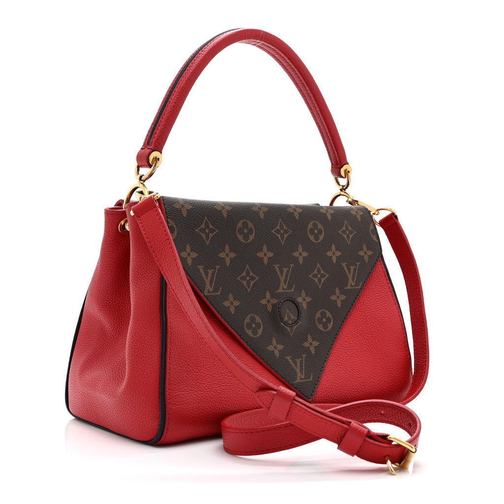 Louis Vuitton Grained Calfskin Monogram Double V Rubis