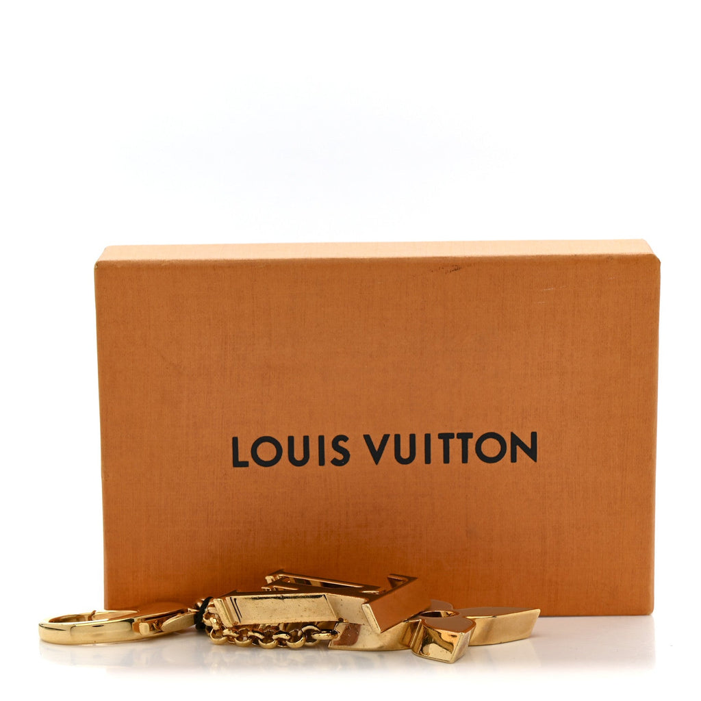Louis Vuitton Metal Enamel Fleur De Monogram Bag Charm Dore