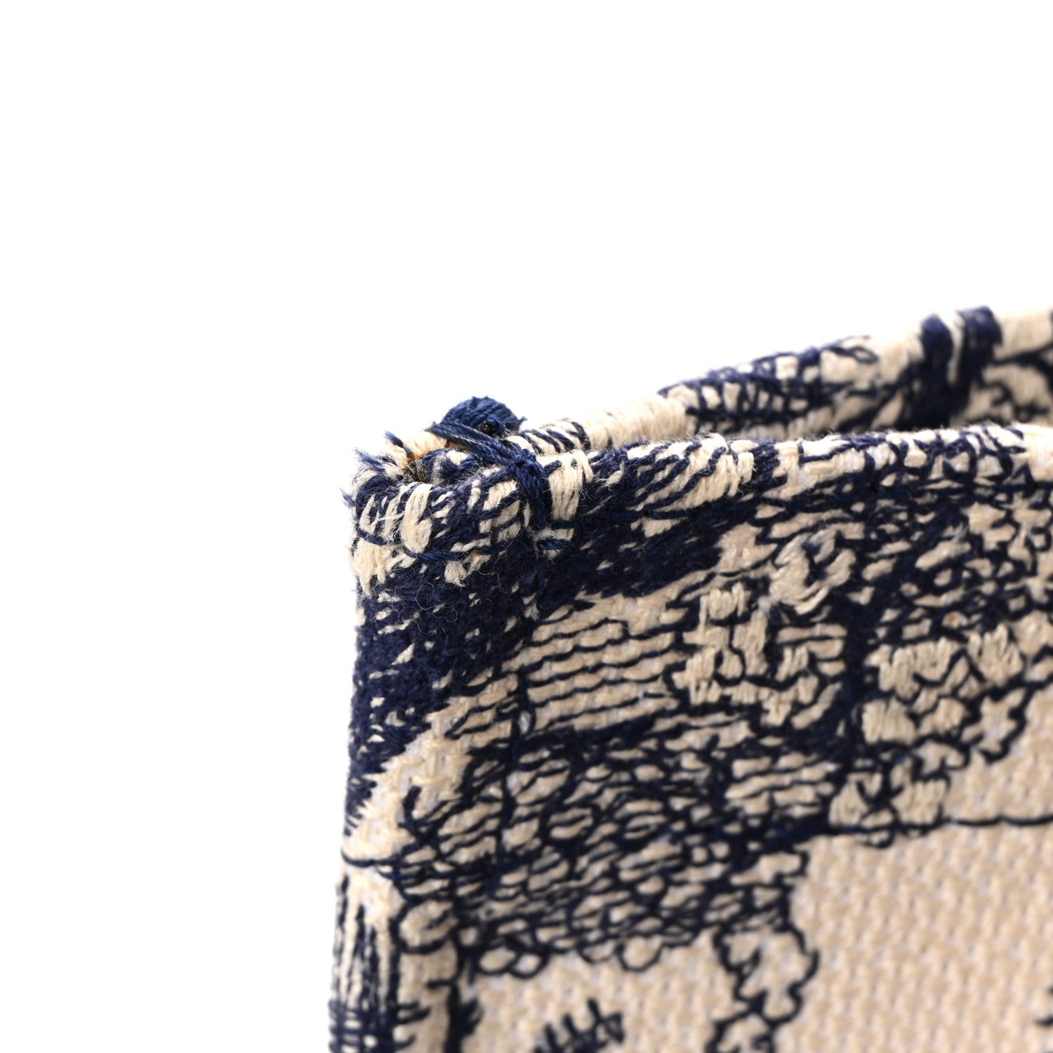 Christian Dior Canvas Embroidered Medium Dioriviera Toile De Jouy Book Tote Blue