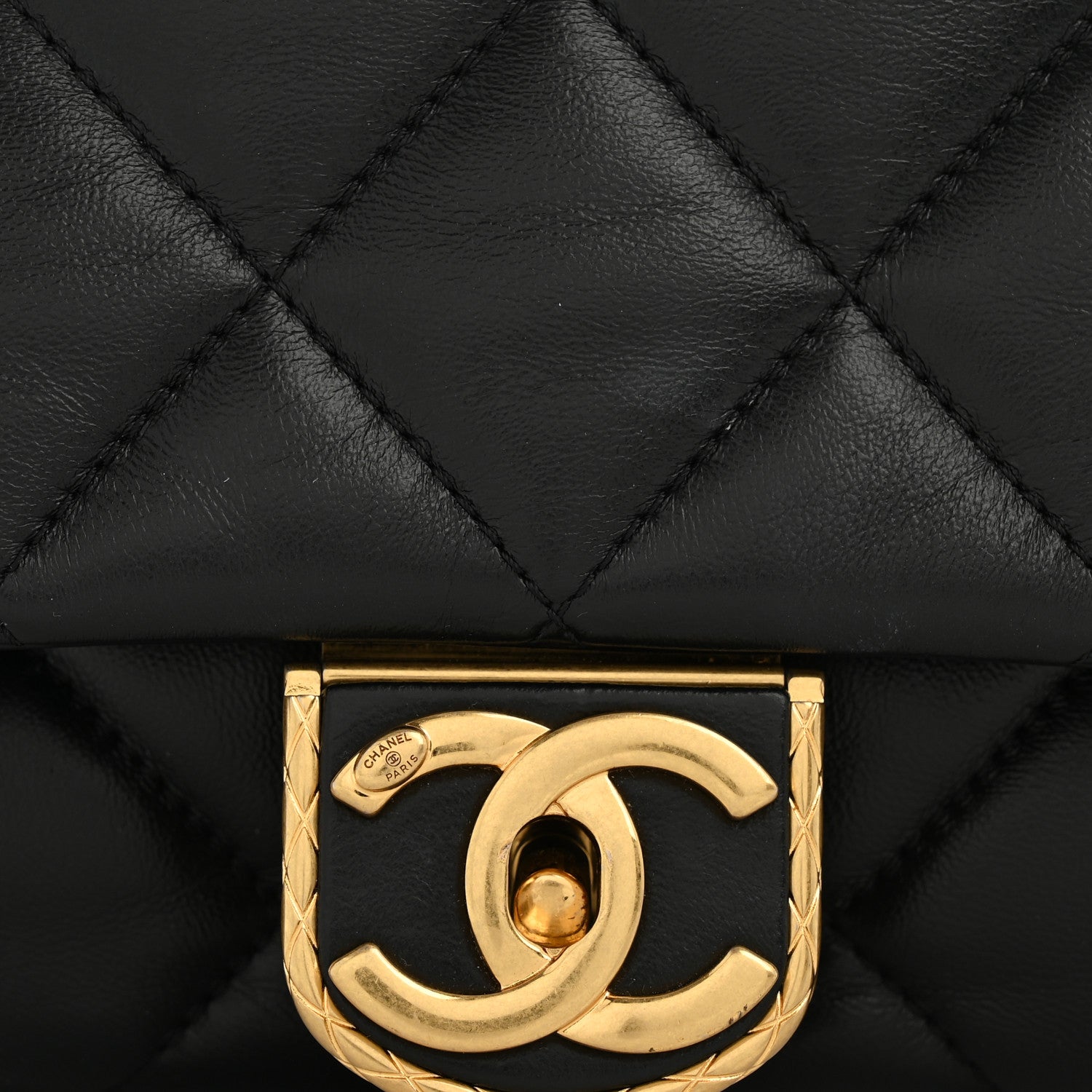Chanel Lambskin Quilted Mini Flap Black
