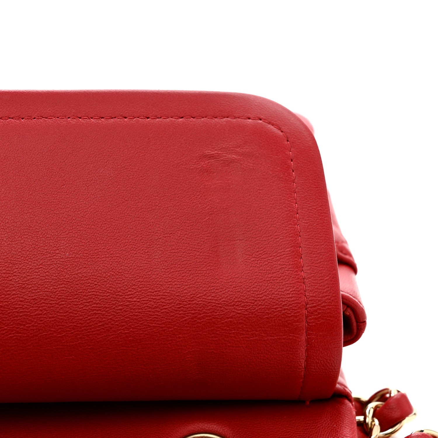 Chanel Lambskin Quilted Medium Double Flap Red
