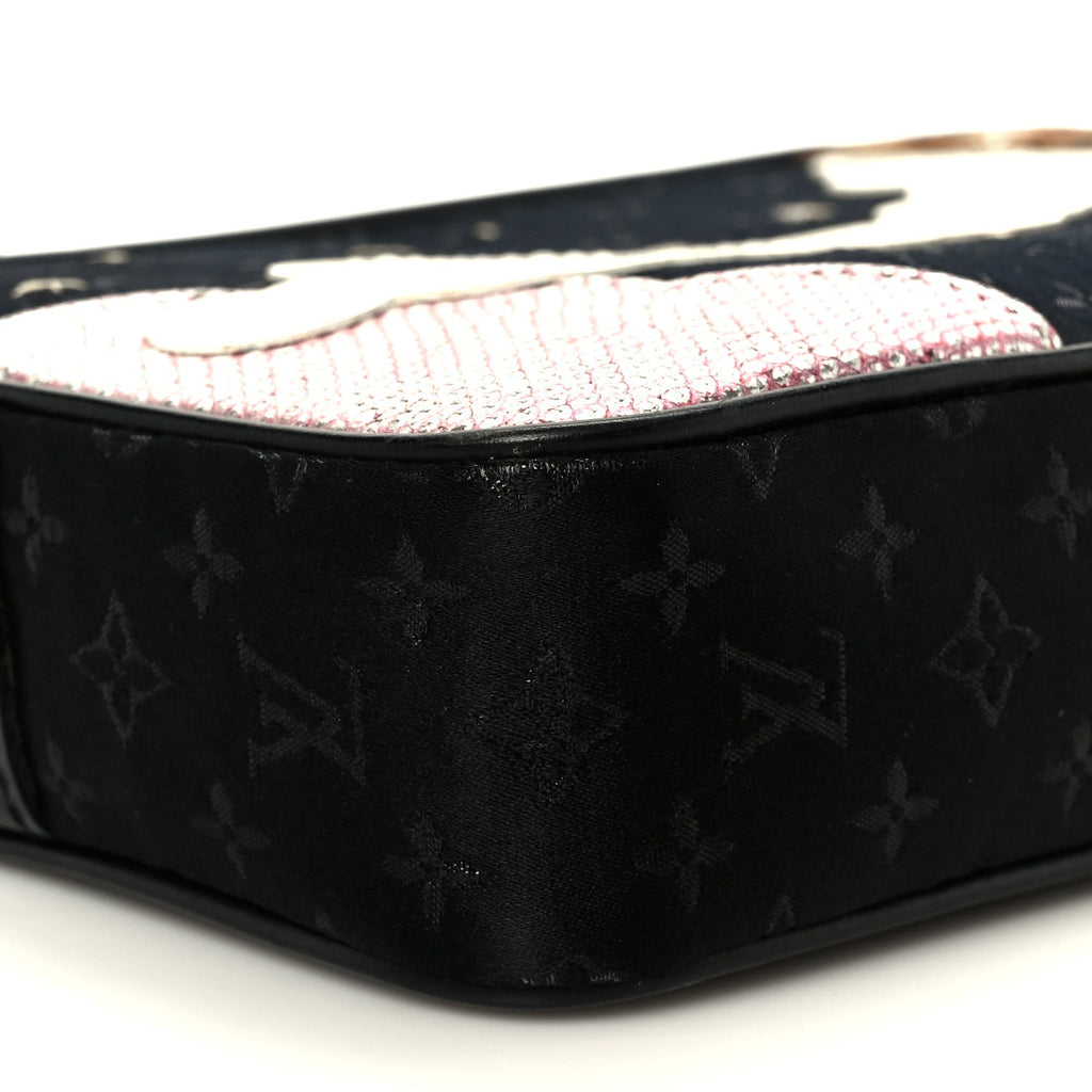 Louis Vuitton Satin Mini Monogram Conte De Fees Pochette Black