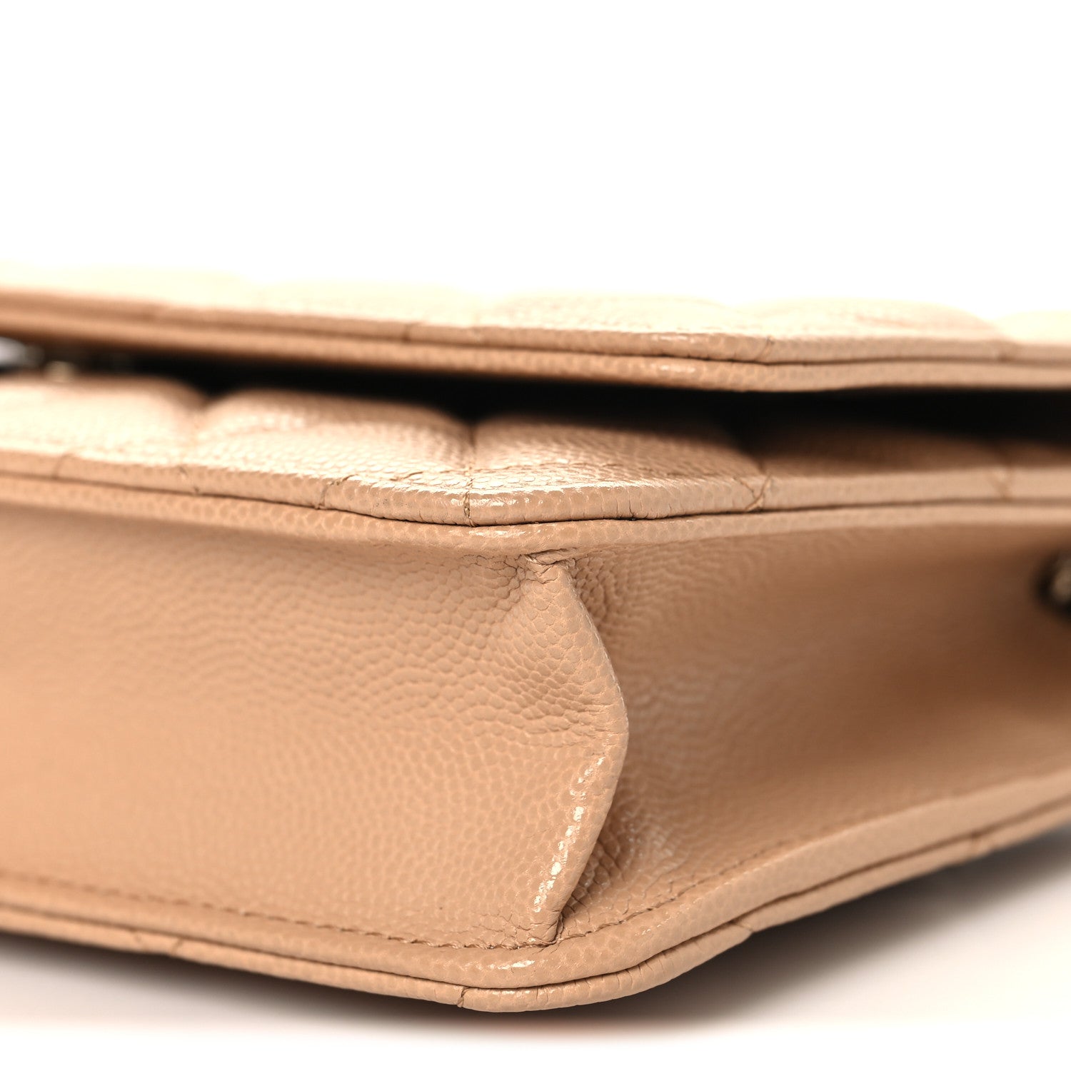 Chanel Caviar Quilted Wallet on Chain WOC Beige