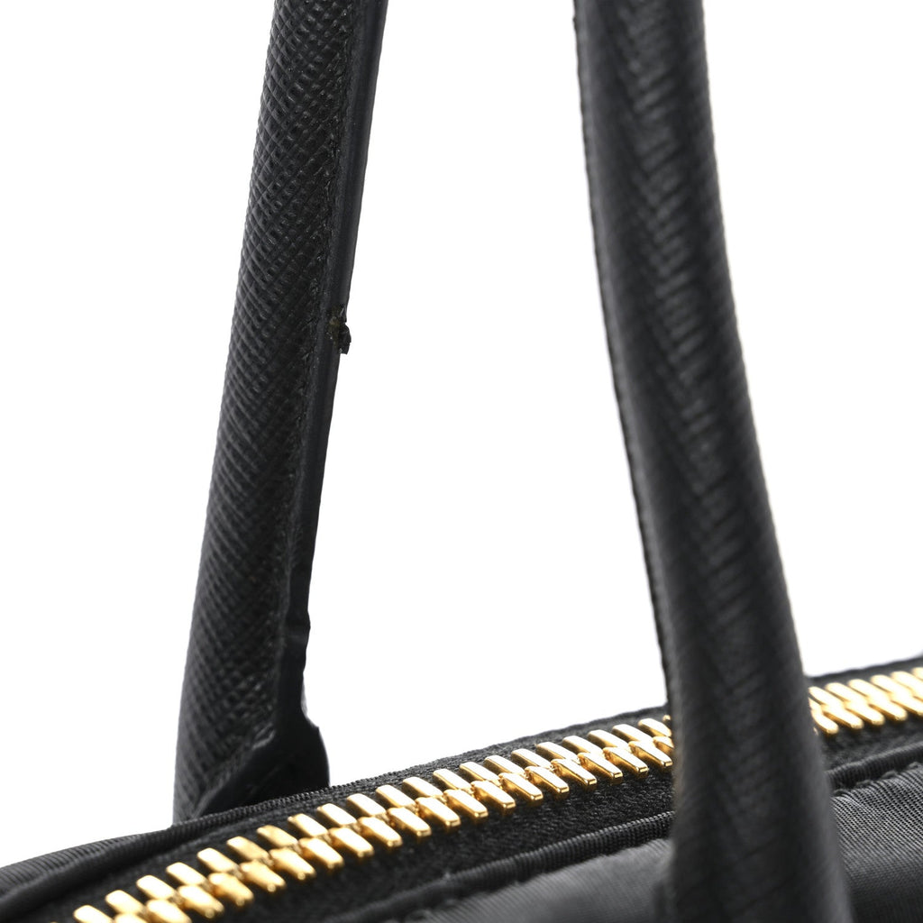 Prada Re-Nylon Saffiano Medium Re-Edition 1978 Two Handle Bag Black