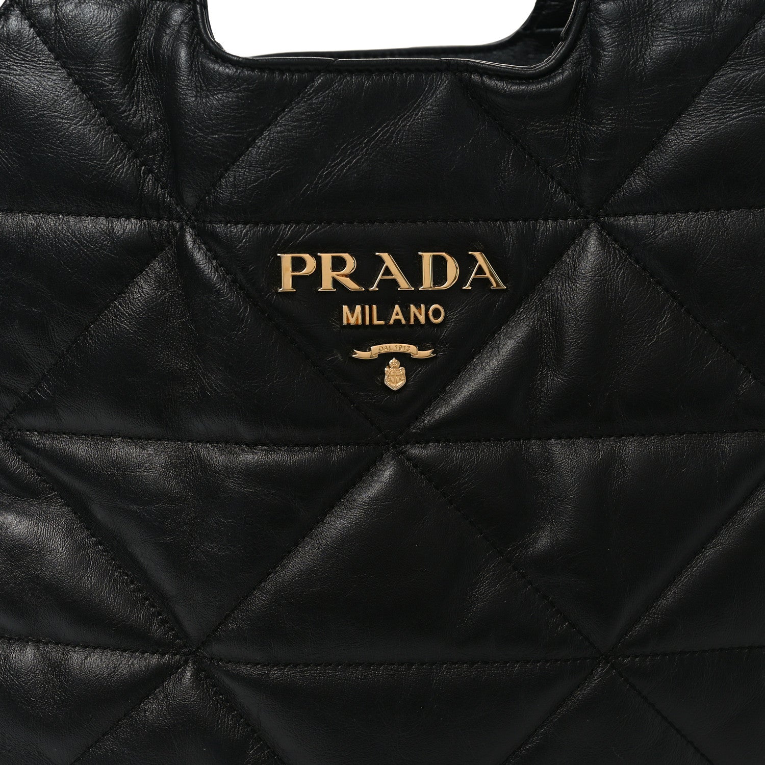 Prada Nappa Quilted Medium Dynamique Tote Black