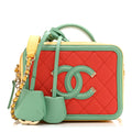 Chanel Caviar Quilted Small CC Filigree Vanity Case Multicolor
