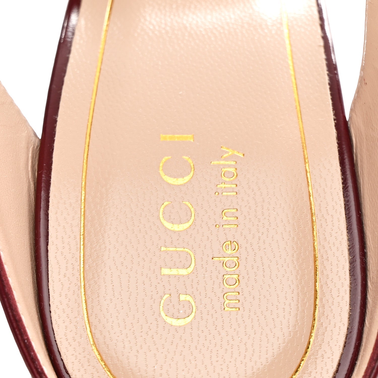 Gucci Regent Calfskin Wedge Mules 39 Rosso Ancora