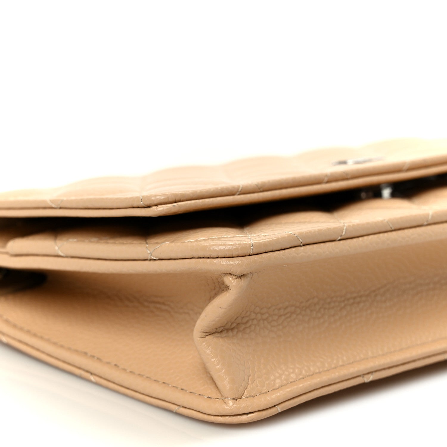 Chanel Caviar Quilted Wallet on Chain WOC Beige