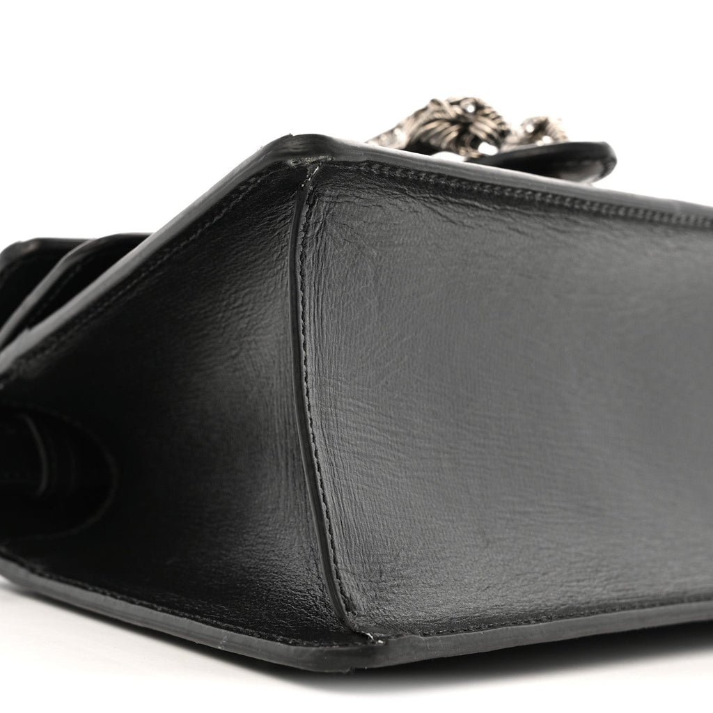 Gucci Satin Crystal GG Monogram Mini Dionysus Top Handle Bag Black