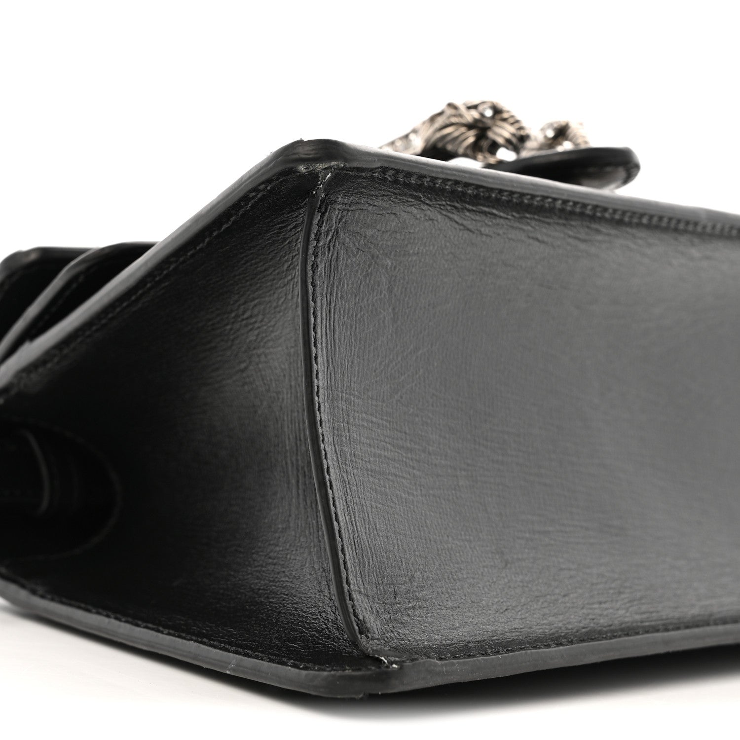 Gucci Satin Crystal GG Monogram Mini Dionysus Top Handle Bag Black