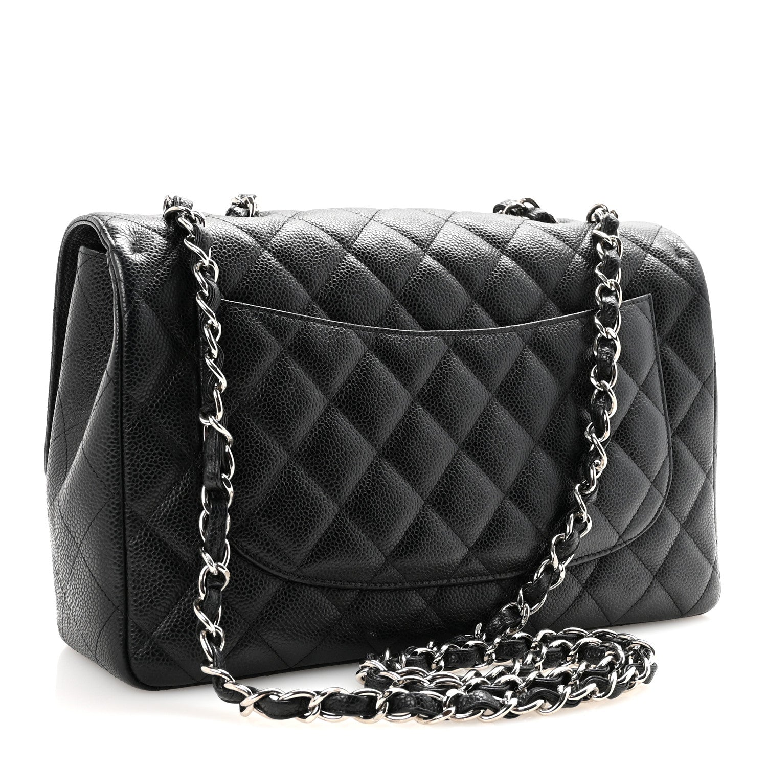 Chanel Caviar Quilted Jumbo Single Flap Black