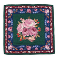 Chanel Silk CC Floral Square Scarf Green Multicolor