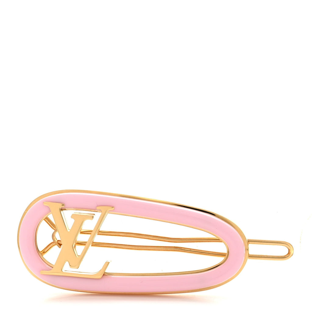 Louis Vuitton Monogram Metal Resin My LV Chain Hair Clip Pink