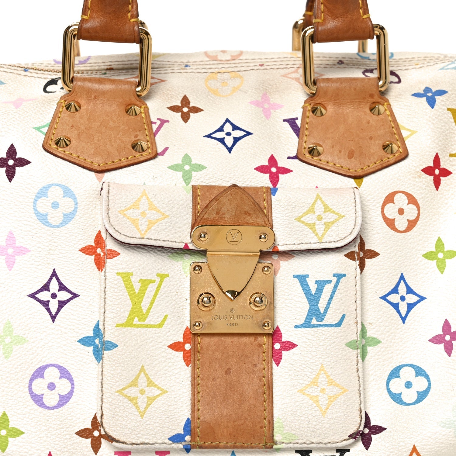 Louis Vuitton Monogram Multicolor Speedy 30 White