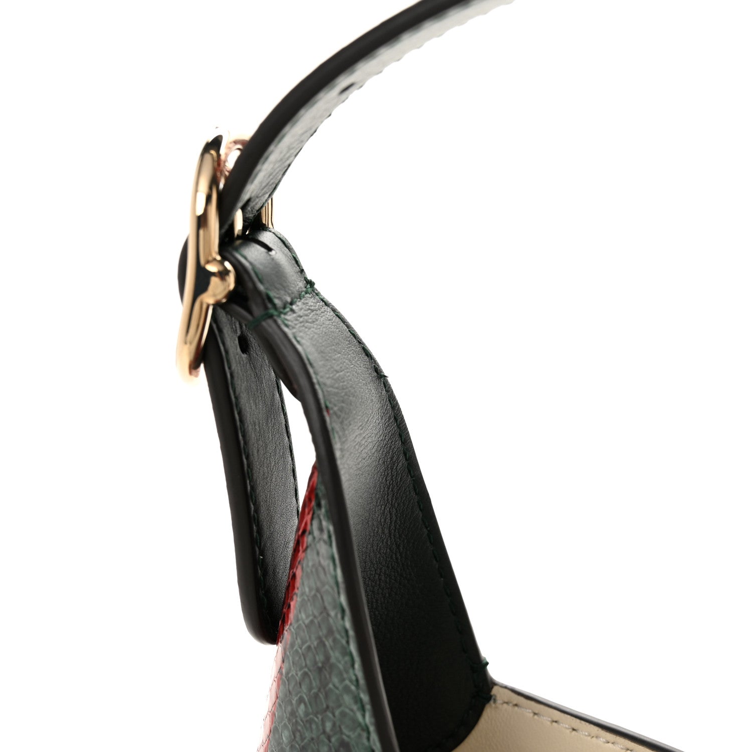 Gucci Snakeskin Web Small Jackie 1961 Hobo Green