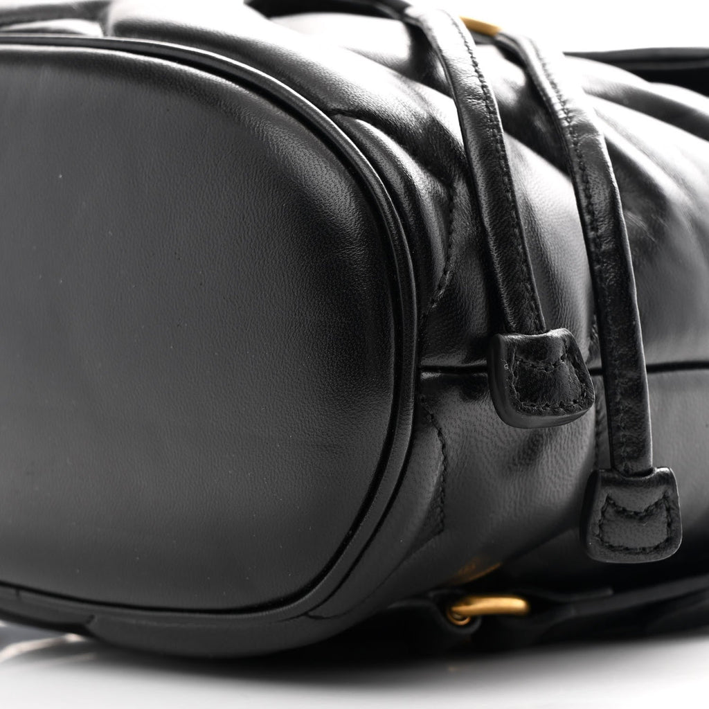 Gucci Nappa Chevron Matelasse GG Marmont Backpack Black