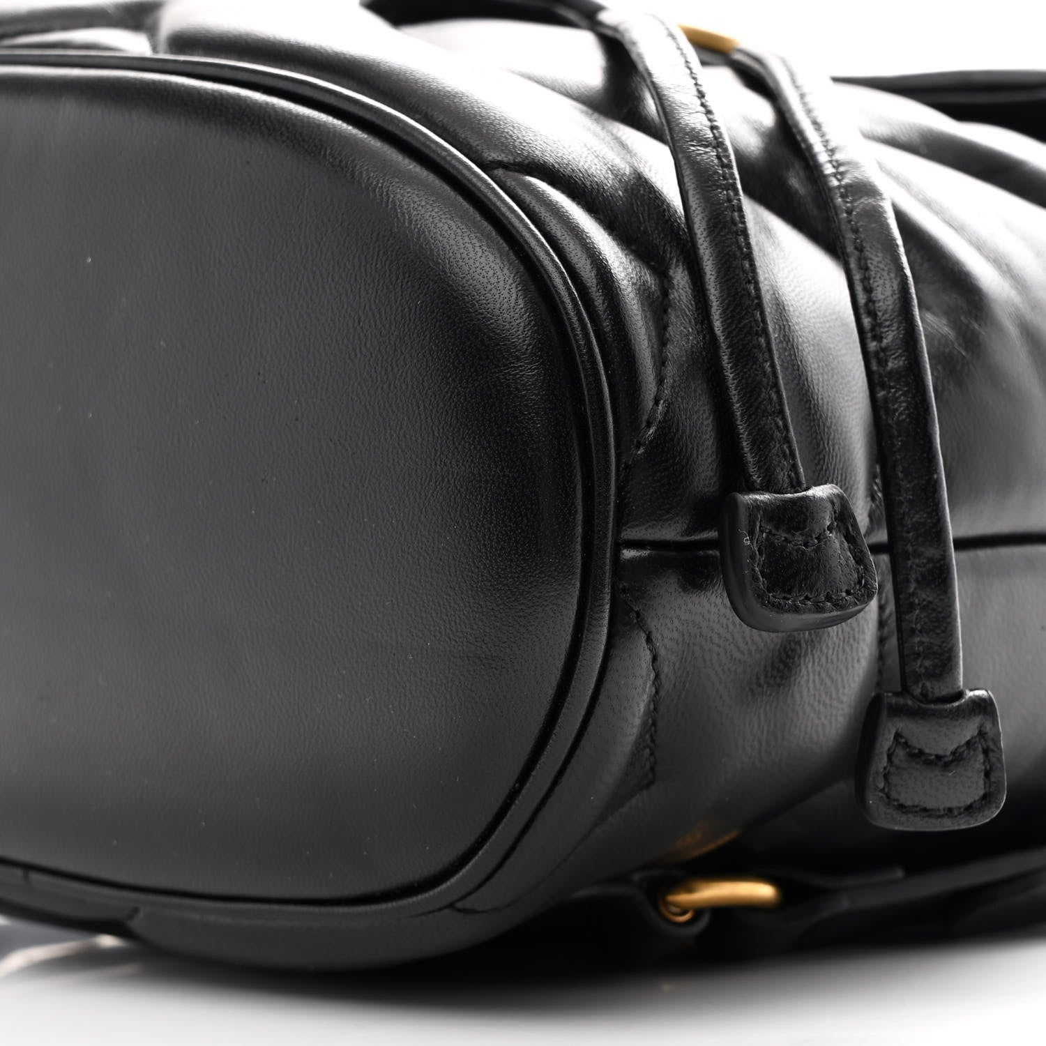 Gucci Nappa Chevron Matelasse GG Marmont Backpack Black