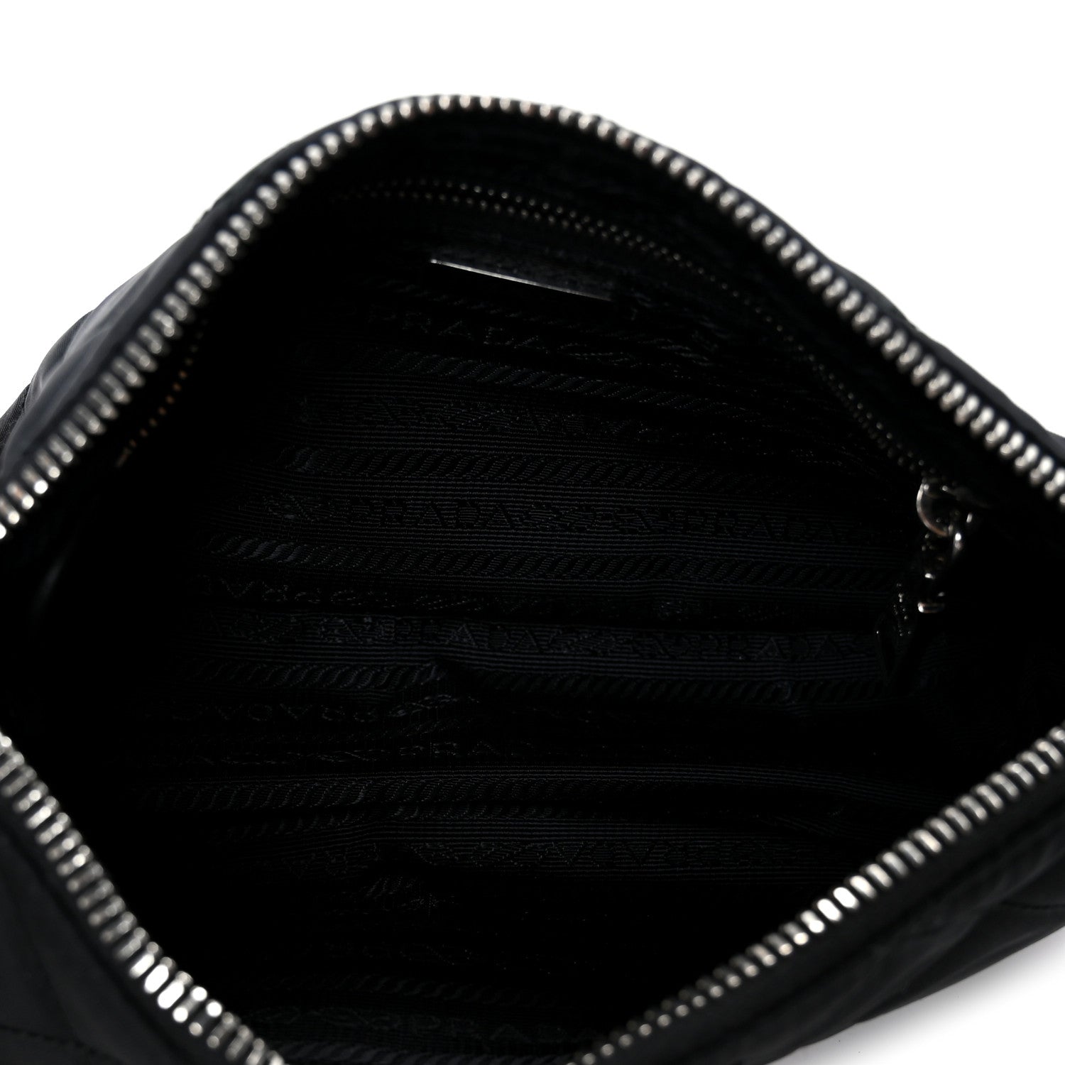 Prada Nylon Tessuto Impuntu Quilted Crossbody Bag Black