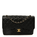 Chanel Caviar Quilted Jumbo Double Flap Black