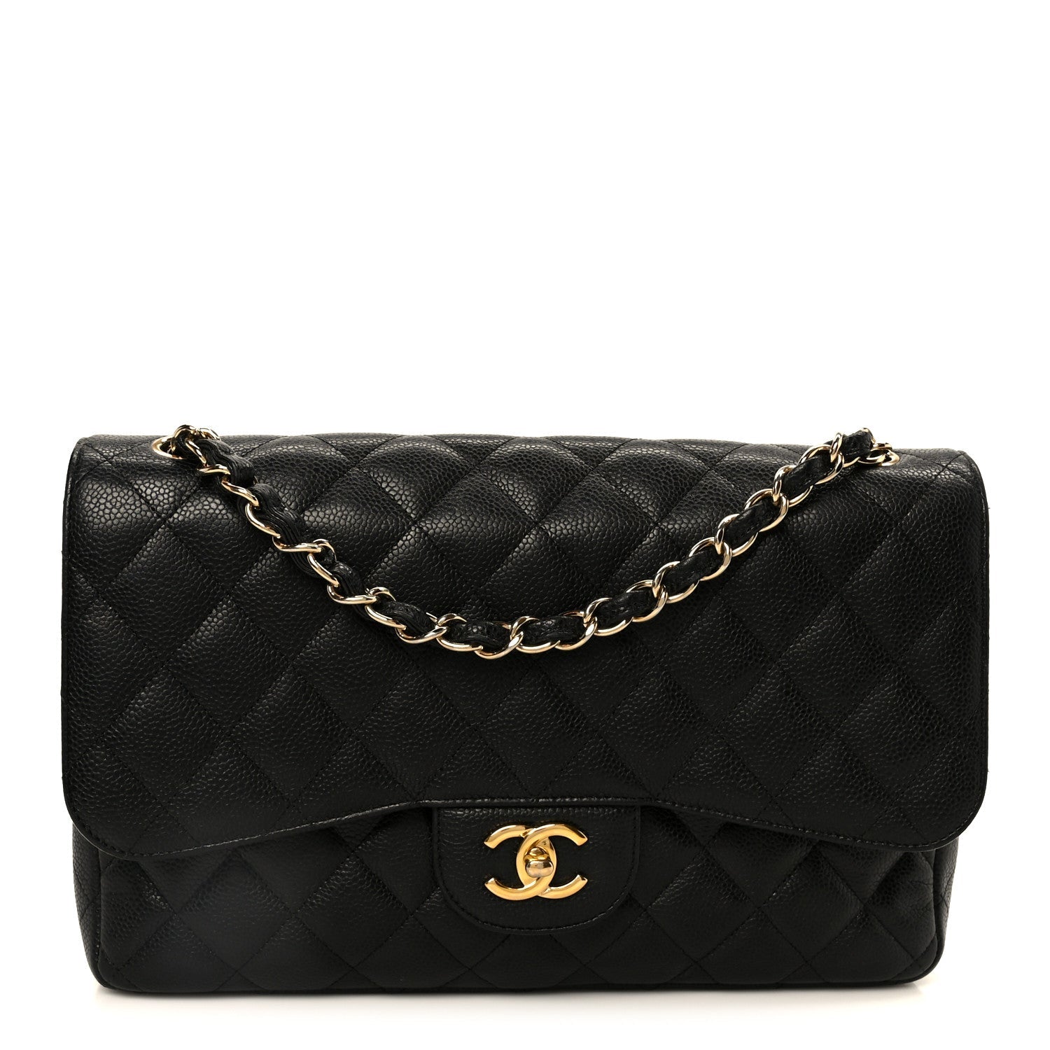 Chanel Caviar Quilted Jumbo Double Flap Black