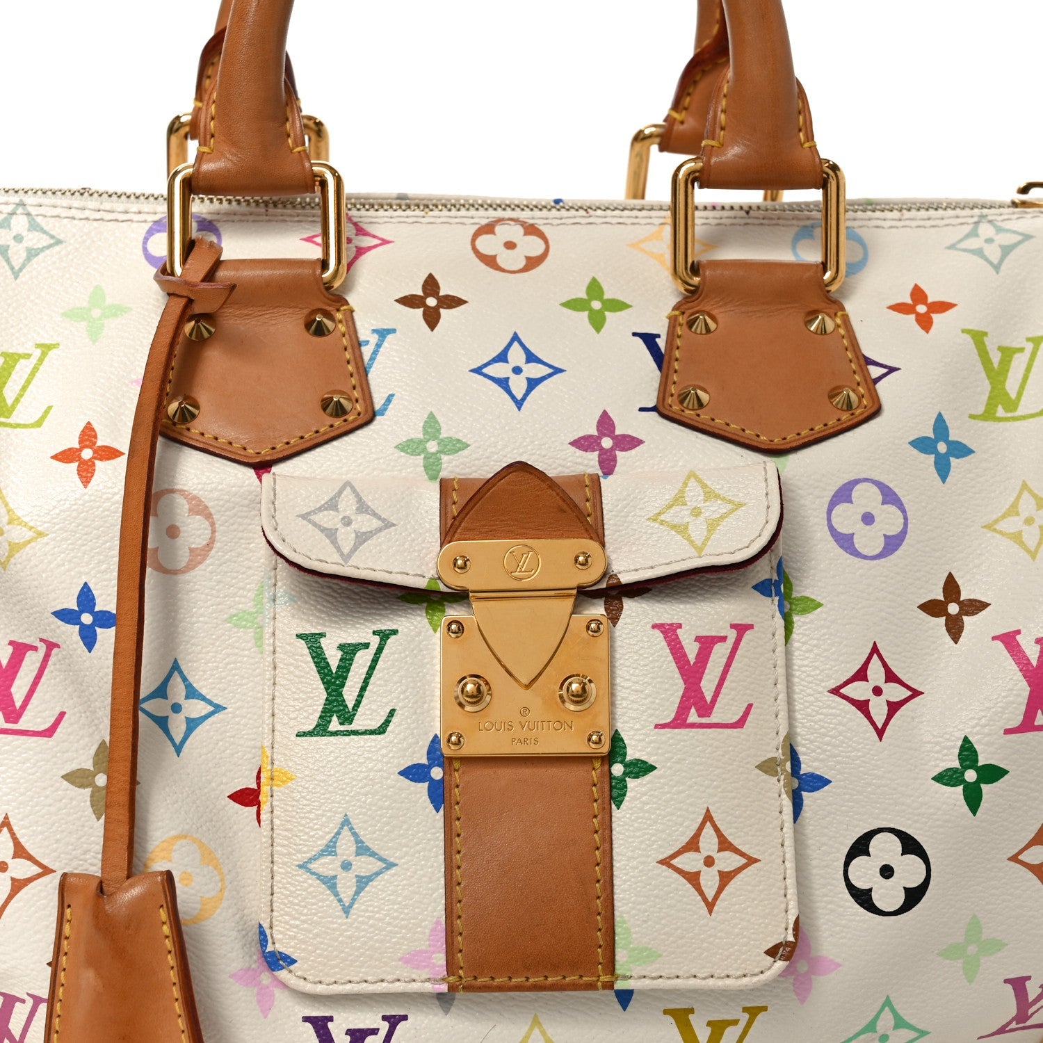 Louis Vuitton Monogram Multicolor Speedy 30 White