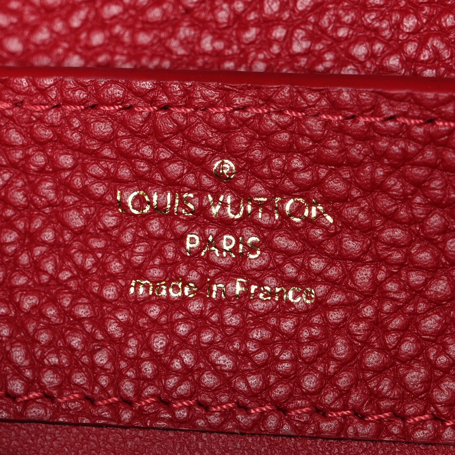 Louis Vuitton Taurillon Mini Capucines Scarlet