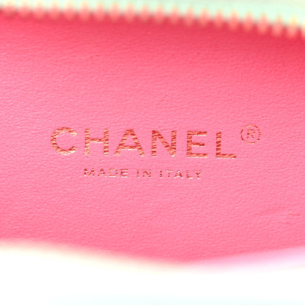 Chanel Caviar Quilted Small CC Filigree Vanity Case Pink Green Blue
