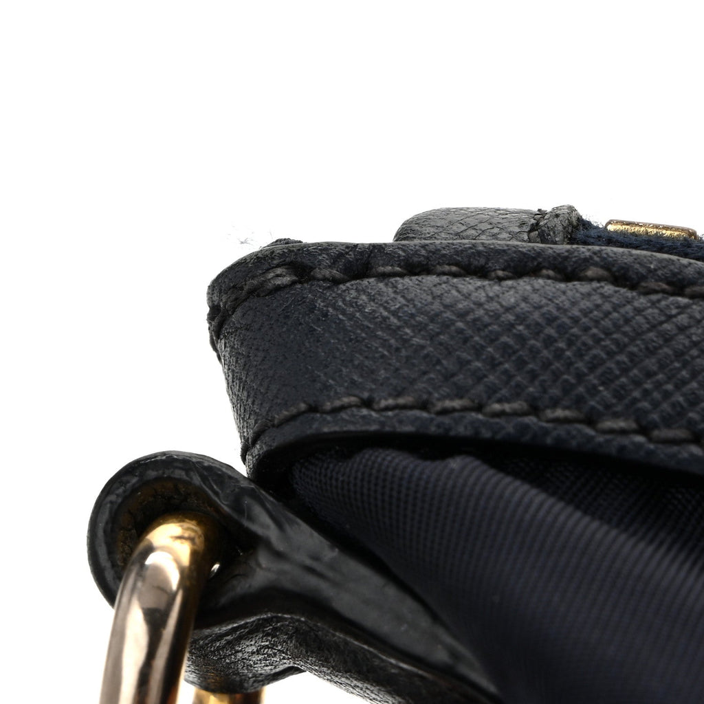 Prada Saffiano Tessuto Nylon Shopping Tote Royal Blue