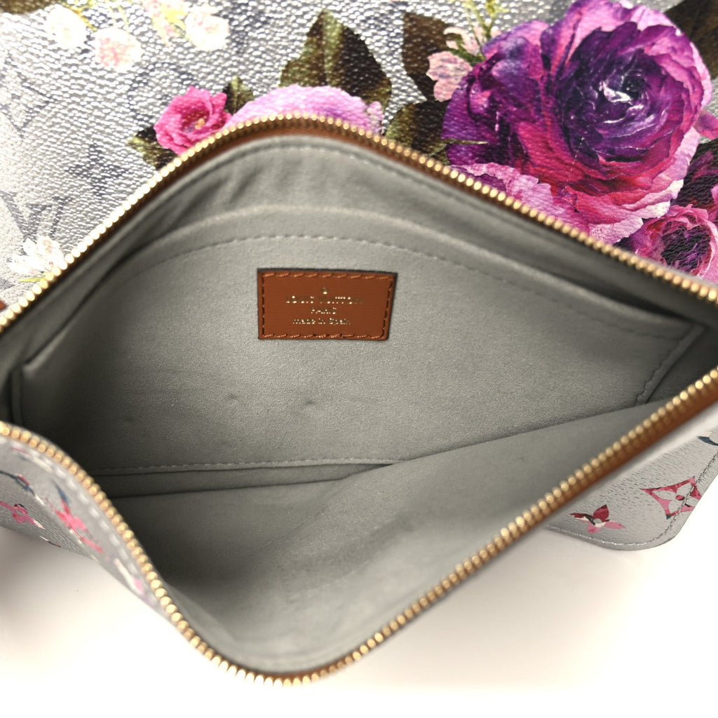 Louis Vuitton Metallic Monogram LV Garden Neverfull MM Silver
